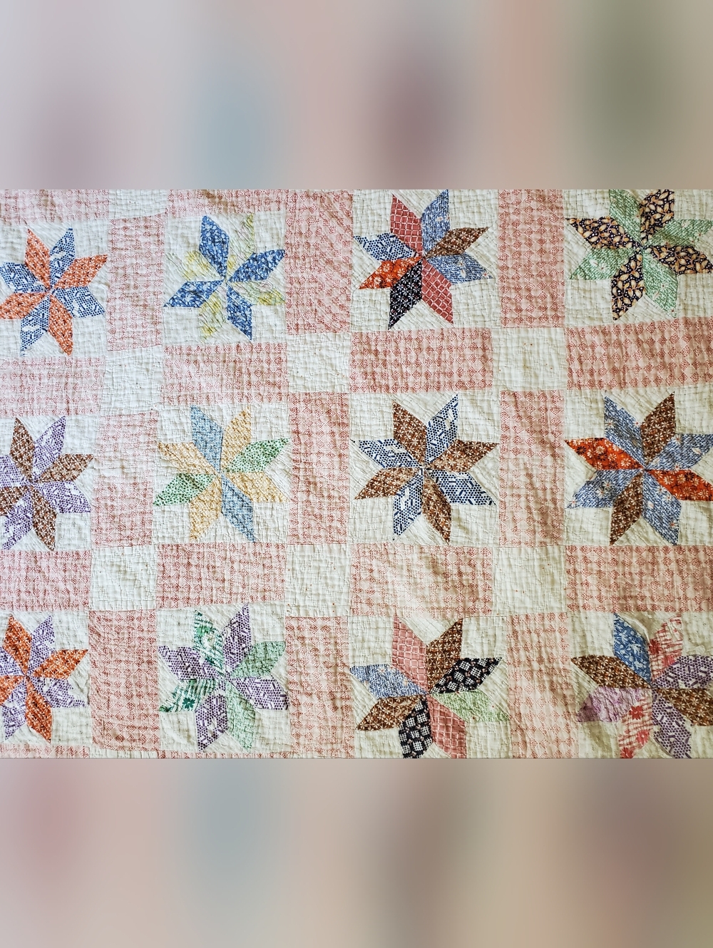 Vintage Handmade Star Quilt
